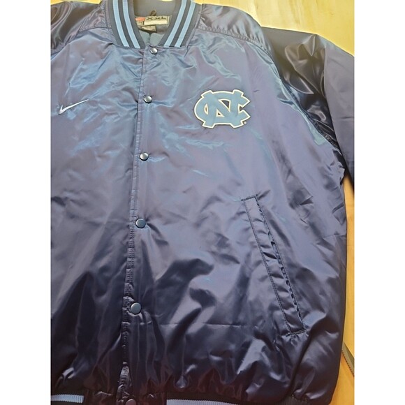 Vintage 90s Nike North Carolina UNC Tar Heels Satin Bomber Jacket Men’s Size XXL - Picture 11 of 16
